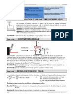 Modelisation D'Un Systeme Hydraulique: Exercice 1