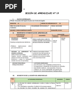 Sesión de Aprendizaje