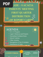 PTA Quarter1 - Distribution of Report Cards