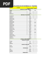 Costos de Produccion de Hortalizas