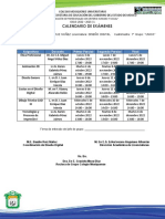 7° Cuatri Calendario de Examenes Parciales y Final