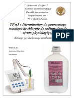 Compte Rendu TP 3 Électrochimie