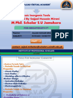 Inorganic Chemistry Basic Topics