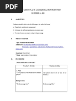 A Detailed Lesson Plan in Agricultural Crop Production Charra