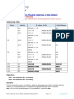 13.2.7 Packet Tracer - Use Ping and Traceroute To Test Network Connectivity