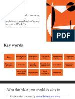 Unit 1: Overview of Ethical Choices in HRM and Expected Professional Standards (Online Lecture - Week 2)