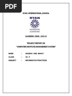 Computer Institute Management System Project