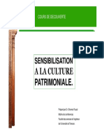 Cours de Sensibilisation Au Patrimoine