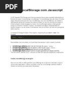 Como LocalStorage Com Javascript