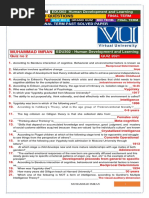 EDU302 Human Development and Learning (Past Paper) (Quiz No - 1-2-3) Grand Quiz (Solved Questions) (Mid Term-Final Term) ALL IN ONE FILE