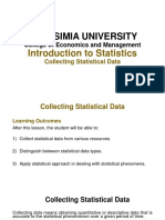 Collecting Statistical Data