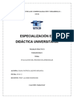 Especialización en Didáctica Universitaria - Utcd