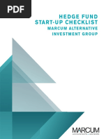 AIG Hedge Fund Start-Up Checklist