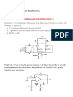 Problemas Propuestos Nro. 5: Curso: Circuitos Electrónicos Amplificadores Ciclo: 2022-2