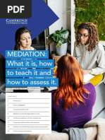 Mediation What It Is How To Teach It and How To Assess It