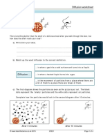 Diffusion Worksheet