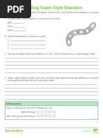 Metallic Bonding Exam Style Question