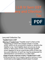 LLB IV Sem GST Unit I Levy and Collection Tax by DR Nisha Sharma