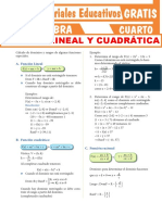 Función Lineal y Cuadrática para Cuarto Grado de Secundaria