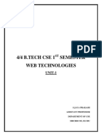 Web Technologies 4-1