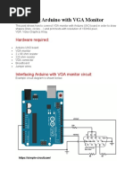 Interfacing Arduino With VGA Monitor