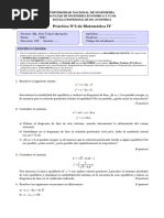 Práctica N°3 de Matemática IV: Universidad Nacional de Ingeniería