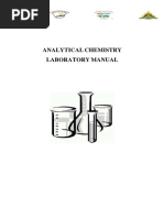 Analytical Chemistry Laboratory Manual.