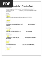 TOEFL Vocabulary Practice Test