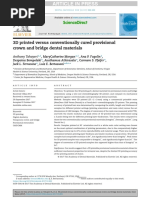 3D Printed Versus Conventionally Cured Provisional