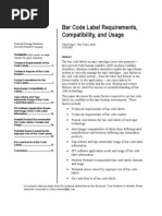 Bar Code Label Requirements, Compatibility, and Usage