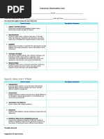 Classroom Observation Form