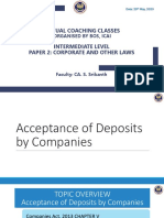 Acceptance of Deposits by Companies