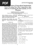 An Application of Generalized Intuitionistic Fuzzy Set Using Max-Min Composition Algo-Rithm For Predicting The Best Quality of Two-Wheelers