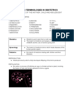 Common Terminologies in Obstetrics