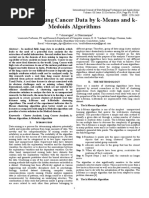 Clustering Lung Cancer Data by K-Means and K-Medoids Algorithms