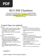 B233 ESE Cheatsheet