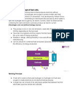 Explain The Concept of Fuel Cells.: Advantages Over Conventional Energy Sources