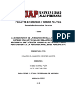 Tesis La Subsistencia de La Mineria Informal