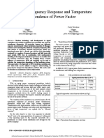 Dielectric Frequency Response and Temperature Dependence of Power Factor