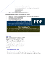 The Following Lists Some of The Uses That Travel Time Data Provide