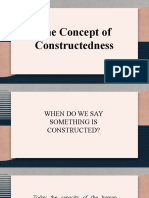 The Concept of Constructedness