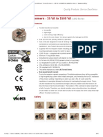 Toroid Power Transformers - 15 VA To 1500 VA: Features