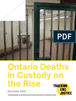 Ontario Deaths in Custody On The Rise 2022