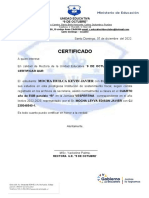 Certificado de Asistencia