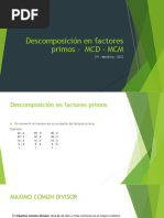 Descomposición en Factores Primos - MCD - MCM