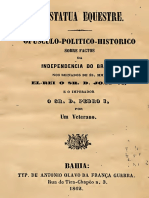 Estatua Equestre Opusculo Politico Historico Independencia Brazil