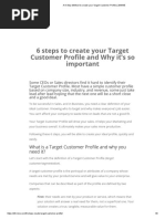 A 6 Step Method To Create Your Target Customer Profile - 20NINE