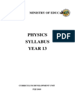 Year 13 Physics Syllabus 2018