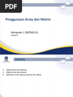 Inisiasi 4 Penggunaan Array Dan Matrix