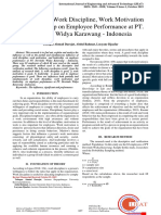 The Effect of Work Discipline, Work Motivation and Leadership On Employee Performance at PT. Devrindo Widya Karawang - Indonesia